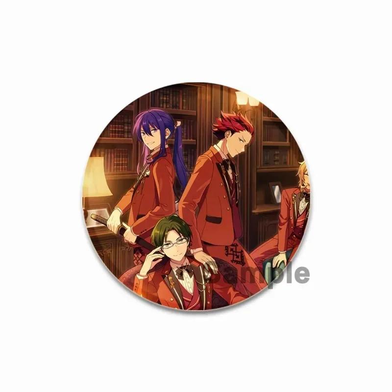 32/44/58MM Tinplate Brooch Ensemble Stars SOUMA KANZAKI Round Pins Cute Cartoon Badge for Backpacks Clothing Accesoory Jewelry