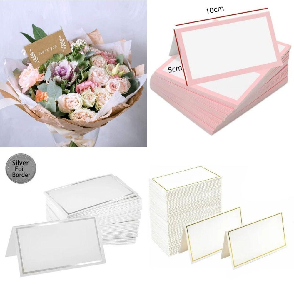 50Pcs Small Tent Card Place Cards Dining Table Decorations Seat Card Fashion Wedding Name Cards