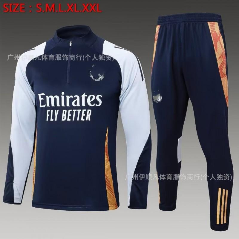 Men Women Soccer Training Jersey Half-Zip Warm-Up Top Napoli PSG AC Milan Brazil Manchester United Fans