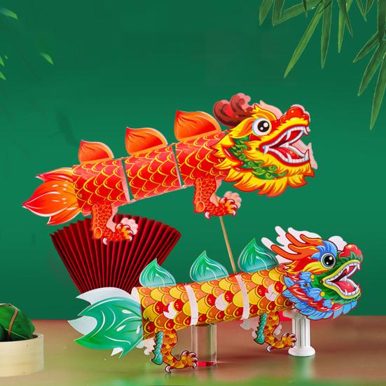 Весенний фестиваль Фонарь Дракона Праздничная вечеринка Пластиковый фонарь ручной работы для китайского Нового года Светодиодные светящиеся украшения дракона для покупок в помещении и на открытом воздухе