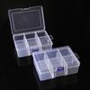 Fully Removable Large 6-Grid Transparent Plastic Storage Box, Hardware Tools, Jewelry Accessories, Glutinous Rice Paper Fishing Gear Thickened Box