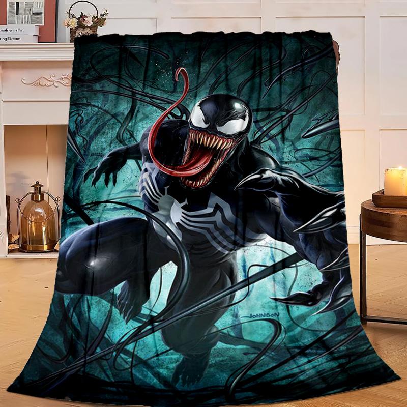 1PC Spider Flannel Blanket Gift, Suitable for Both Men And Women, Soft Ideal for Beds And Sofa, Birthday Or Christmas Gift