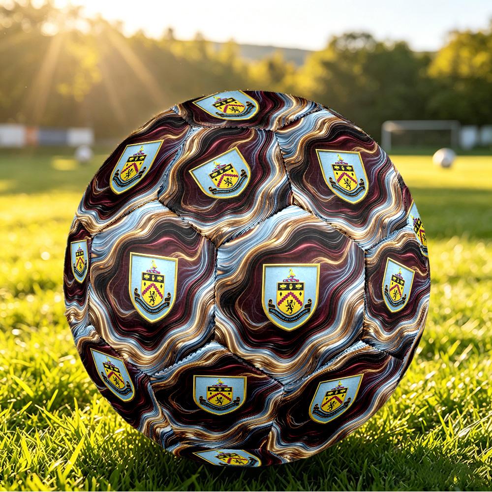 Футбольный мяч Burnley Football, размер 5, с принтом, противоскользящий, для взрослых, сувенир для футбольных фанатов