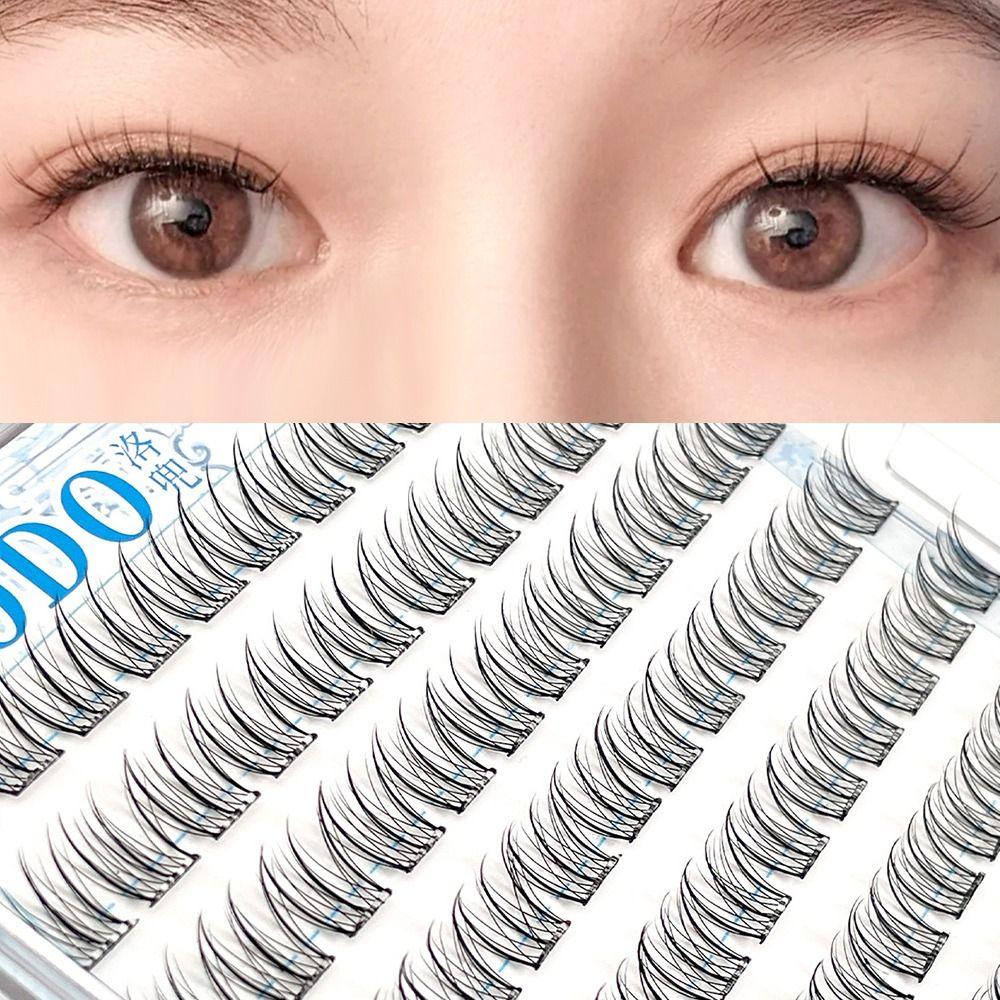 120 шт. Не нужно клея Самоклеящиеся пучки ресниц Индивидуальные ресницы в стиле «птичье крыло» для макияжа глаз