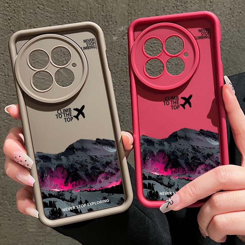 Чехол для телефона для OnePlus 15 13 12 с рисунком самолета и снежной горы, противоударный бампер, мягкая обложка, Fundas для OnePlus 13R 12R 11R