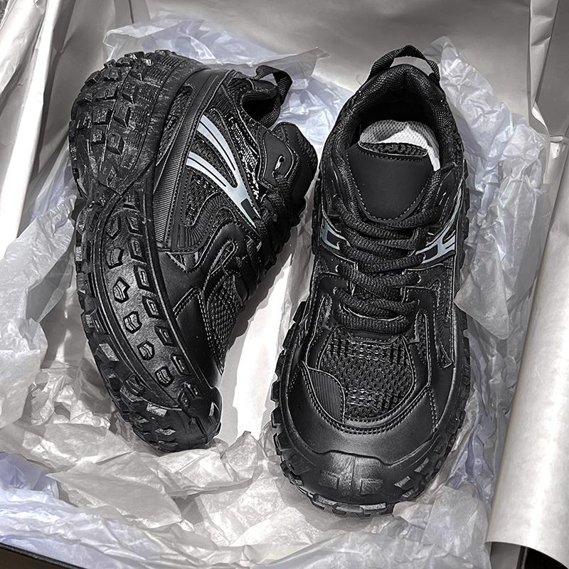 Модные кожаные толстые массивные кроссовки для папы, роскошные женские и женские прогулочные туфли на шинах, повседневная обувь 2024 года, дизайнерская вулканизированная брендовая женская обувь