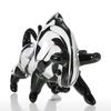 Black&White Cattle Glass Sculpture Home Decor Animal Ornament Gift Craft Decoration