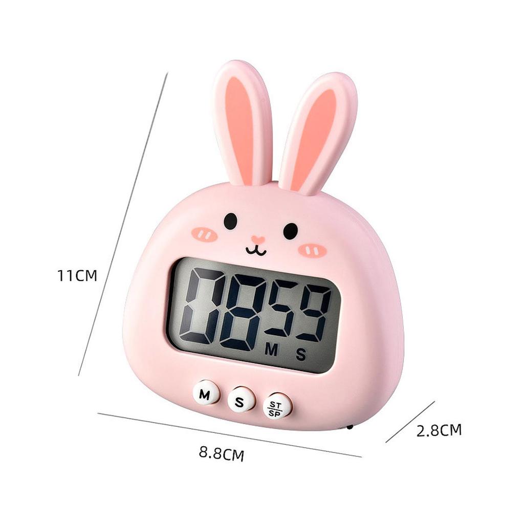 Digital Kitchen Timer Cute Bunny Magnetic   Easy   Clear Alarm Cooking Timer for Family School  
