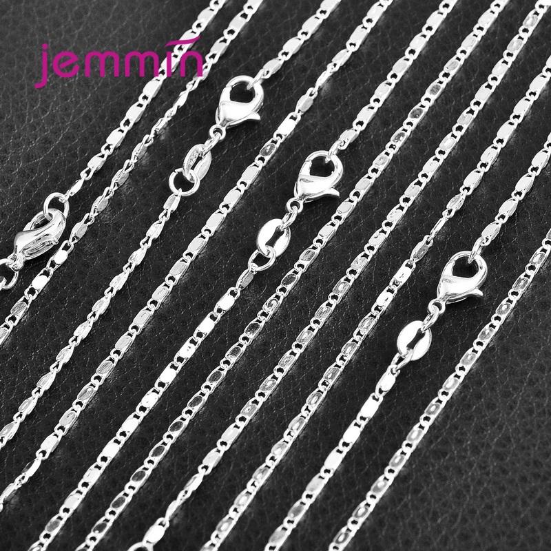 5 PCS/Lot Genuine 925 Silver Necklace Chain For Women Wedding Accessory High Quality Fine Mulitple Models Option