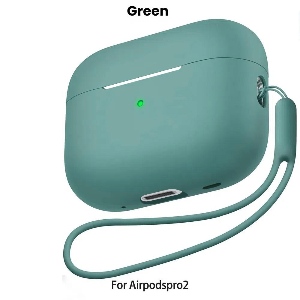 Для AirPods Pro 2 2-го поколения Чехол-крышка С ремешком Мягкие силиконовые защитные чехлы Для Apple AirPods Pro2 Air Pod Pro2 Поколение Coque Funda