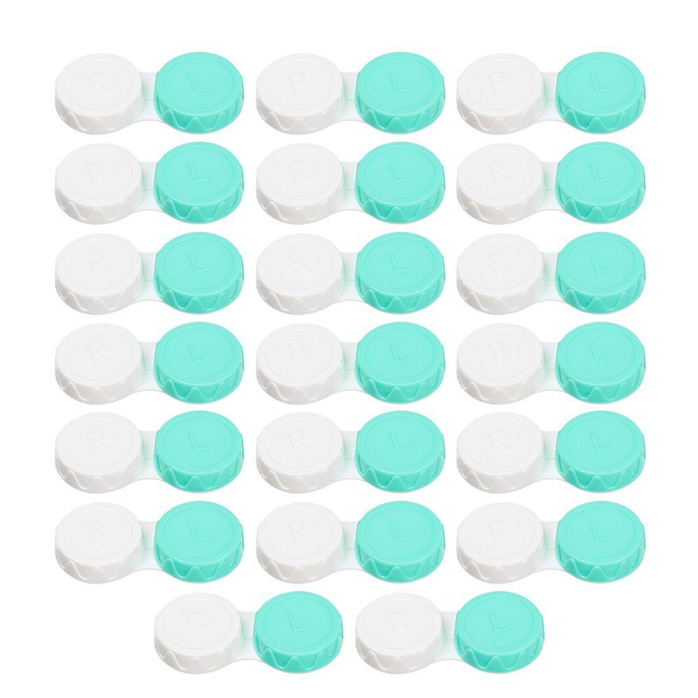 20 PCS New Mini Portable Eye Glass Travel Glasses Holder Candy Color Soaking Box Contact Lens Case
