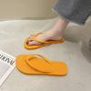 Простые однотонные удобные тапочки женские летние модные повседневные нескользящие шлепанцы для пары дышащий пляж