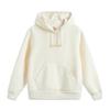 Li Ning Daily Prosperity Series Cny Zodiac Year Casual Simple Solid Color Hooded Pullover Loose Sweatshirt Women Sweatshirt Off-White AWDV184-4