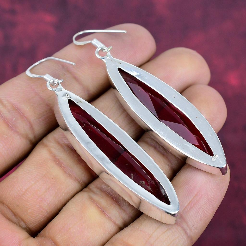 Ювелирные изделия из красного граната, серьги из цельного серебра 925 пробы, серьги из драгоценных камней ручной работы на День памяти