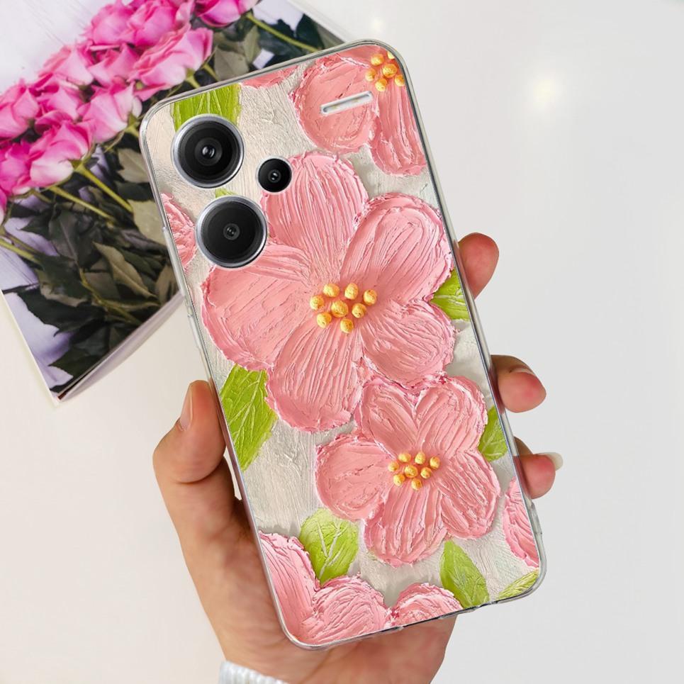 For Xiaomi Redmi Note 13 Pro Plus Pro+ Case Transparent New Fashion Pattern Soft TPU Etui For Xiaomi Redmi Note 13 4G 5G Bumper