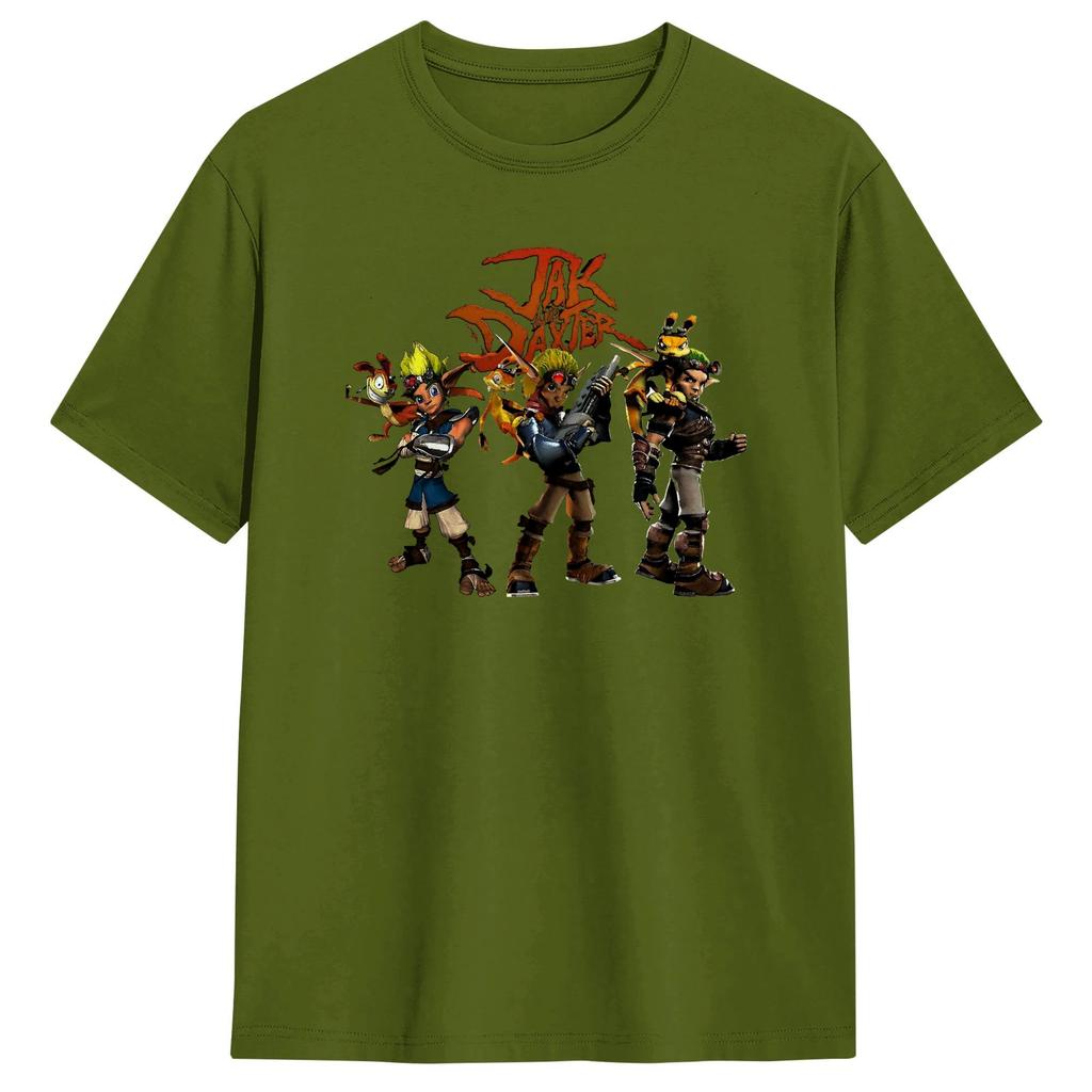 Футболка Харадзюку Пляжная Jak and Daxter Оригинальные футболки Хлопковая футболка для унисекс Y2K Повседневный топ с коротким рукавом Футболки