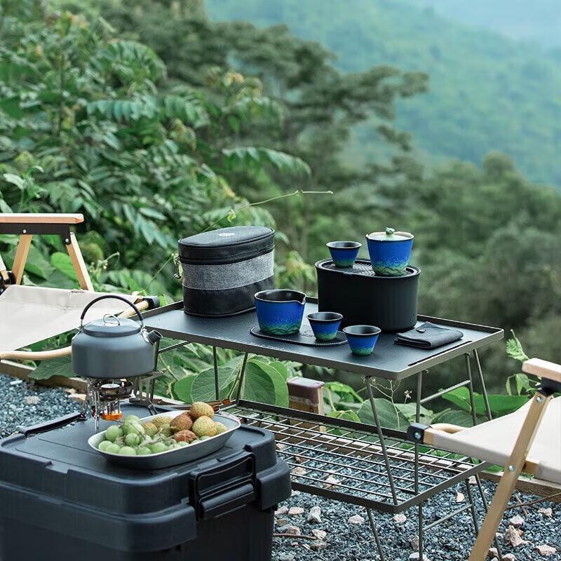 Edenus Mountains & Rivers Green Glaze Travel Tea Set