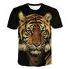 Свободные летние топы для мужчин, одежда больших размеров, футболка с 3D принтом животных, футболки с рисунком тигра и волка, топ с короткими рукавами и круглым вырезом, дышащие мужские рубашки