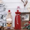 1/3pcs Elegant Christmas Wine Bottle Bags - with Santa, Plaid, Floral, - for Holiday Party Decorations, Table Centerpieces