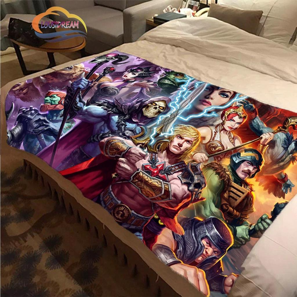 Cartoon Masters of the Universe Wool Blanket Jindian Animation Cashmere Fashion Portable Flannel Warm Camping