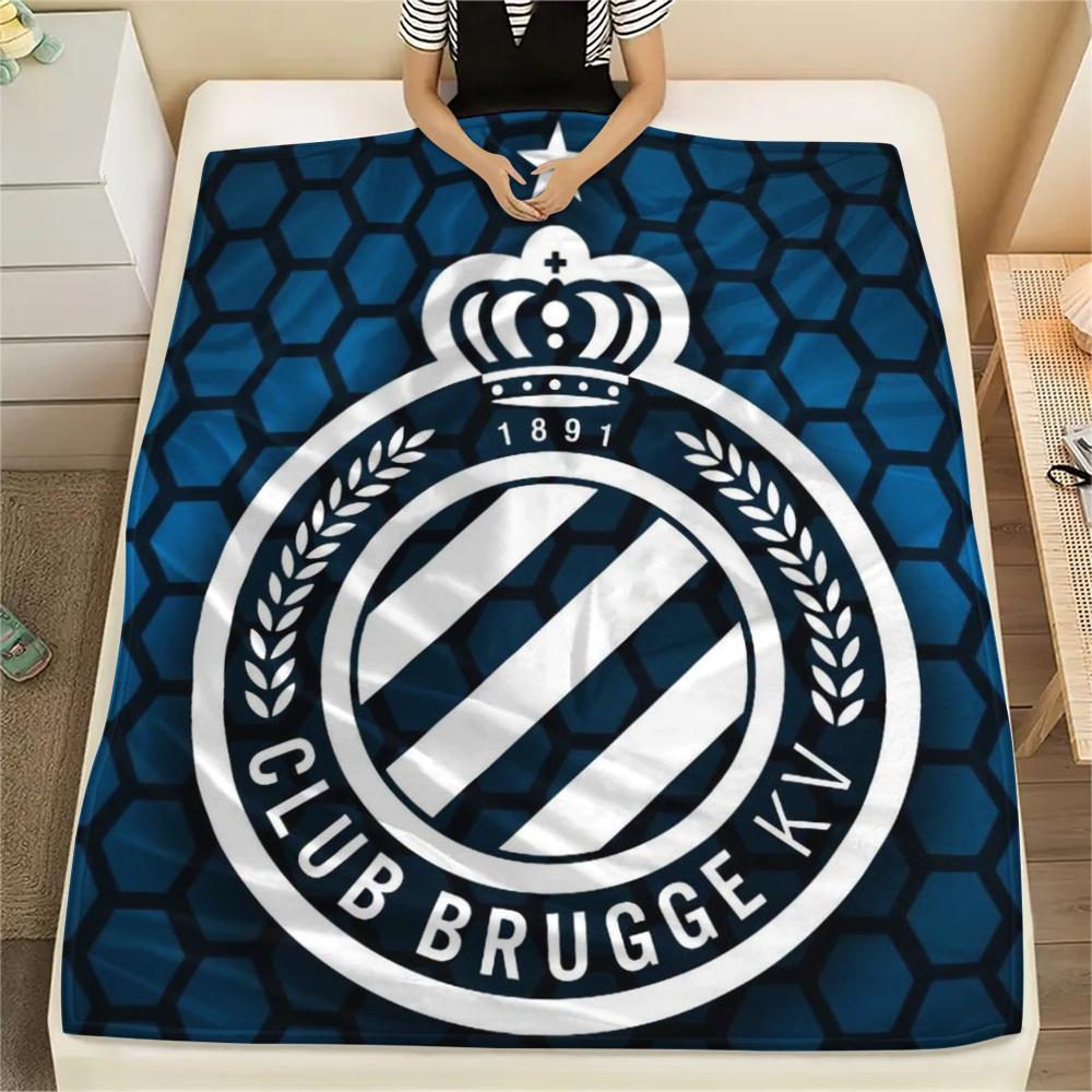 1PC Club Brugge KV Print FlAannel Blanket, High quality Comfortable for All Seasons, Home Decor, Warmth and Comfort