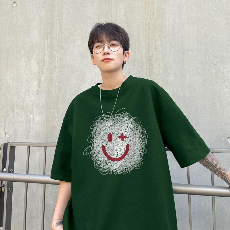 Unisexs Oversized Tshirts 5XL White Cotton T Shirt for Unisex Casual Summer Wear Emote Print Fashion Tee Shirts Unisex Clothing