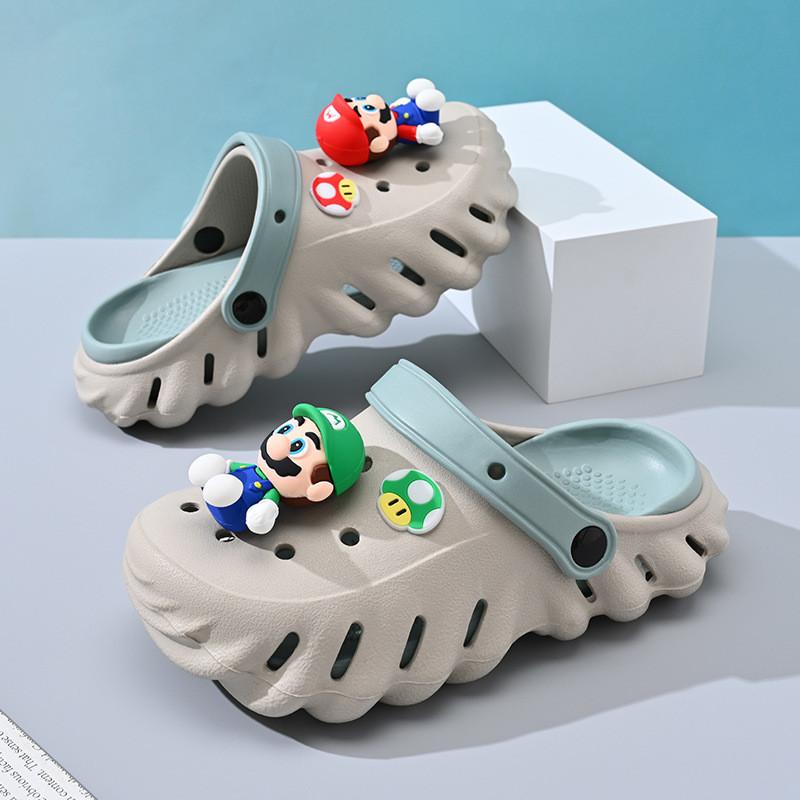 Mario Детские удобные дышащие клоги Летние слипоны для мальчиков и девочек