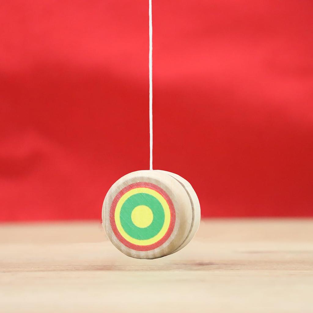 Mini Mini Traditional Japanese Wooden Toy Yo-Yos (Set of 10) for Commercial Use