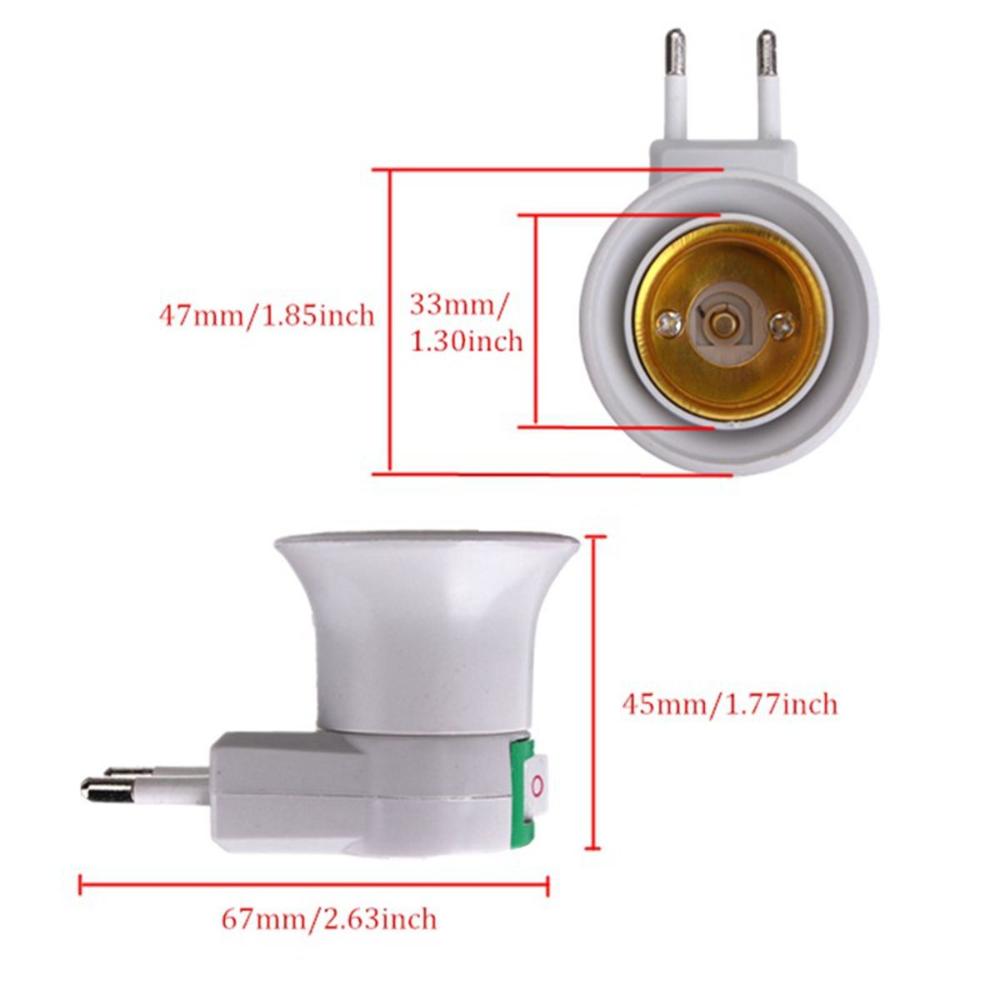 Switch Light Socket Wall Lamp Light Base Bulb Base Screw Converter Socket Adapter Lamp Holder