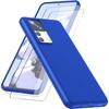 Protective Case - E.F.Connection - for Xiaomi 12T Pro - Flexible - Silicone - Ultra Slim Blue - with 2 Tempered Glasses