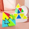1+1 Pyraminx Cube Set Pyramid Triangle Magic Cube Special Block Expert Triangle Twist Puzzle Block, Korean Popular Puzzles