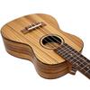 Bamboo BU-23CBQ Electric Ukulele with Built-in Tuner and Preamp, Concert Size, Zebrano Wood, Geared Tuners, and Soft Case (Official Japanese Product)