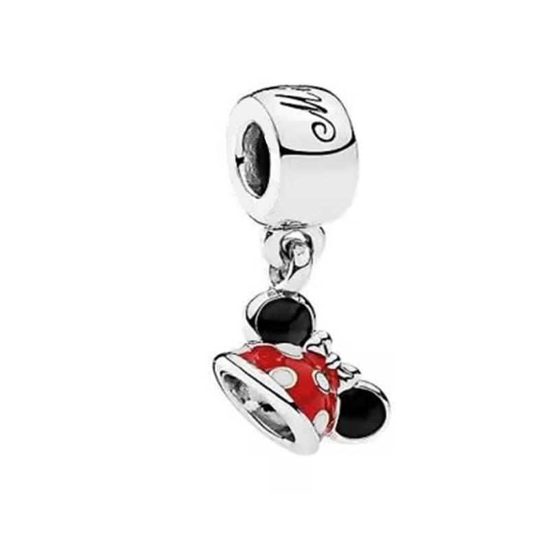 Sparkling Mickey Mouse Dangle Donald Duck Charm Bead Fit Original Europeans Silver Bracelet Necklace Jewelry Gift