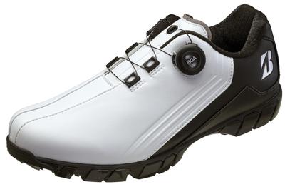 BRIDGESTONE GOLF Zero Spike BITER Широкие SHG380 Обувь для гольфа мужская, Белый/Черный, 25.0 см,