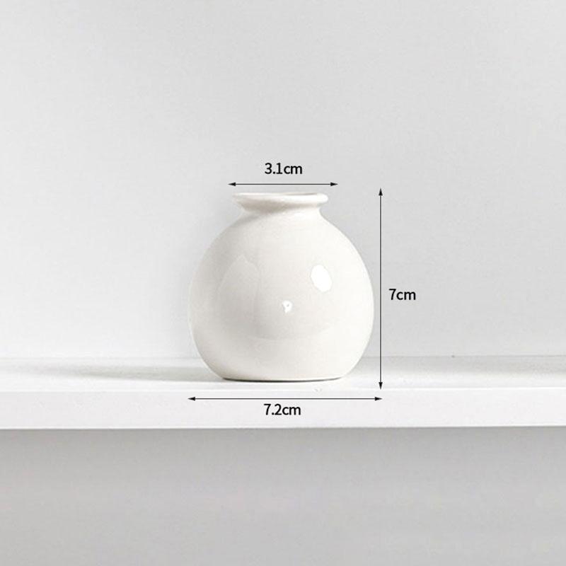 Мини Керамическая Ваза для Цветов Эстетичные Вазы для Гидропонных Растений Горшок для Цветочной Композиции Декор Комнаты Скандинавский Домашний Настольный Орнамент Флореро
