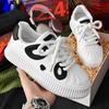 Черно-белые бисквитные туфли Интернет-знаменитости белые туфли мужские весна 2025 года большая голова толстая подошва уродливые милые туфли универсальные дышащие туфли для сноуборда