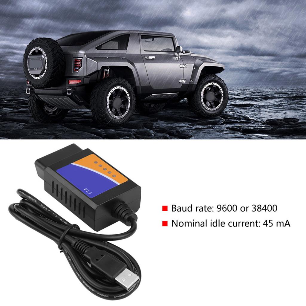 Car USB Connector V1.5 OBD2 Diagnostic Cable Interface Scanner for Benz Citroen