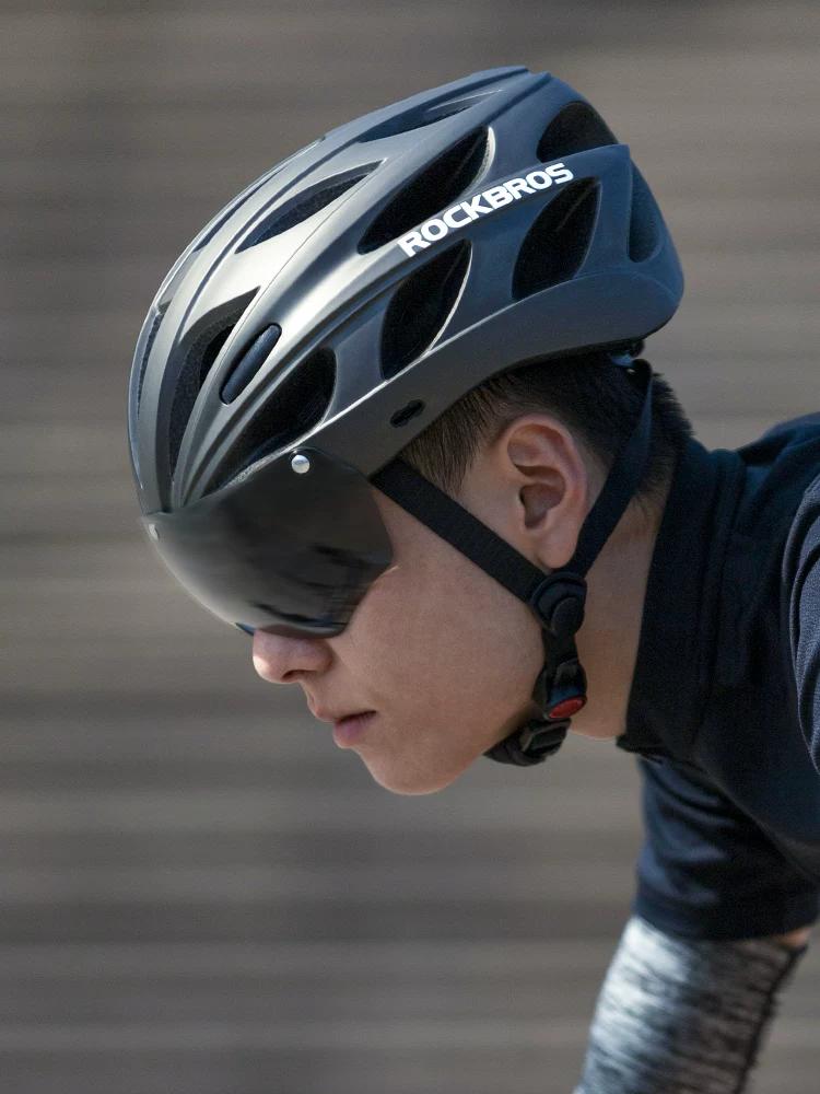 Rockbros Cycling Helmet Restraint Goggles Mountain Bike Helmet Helmet Integrated Molding Men's and Women's Equipment