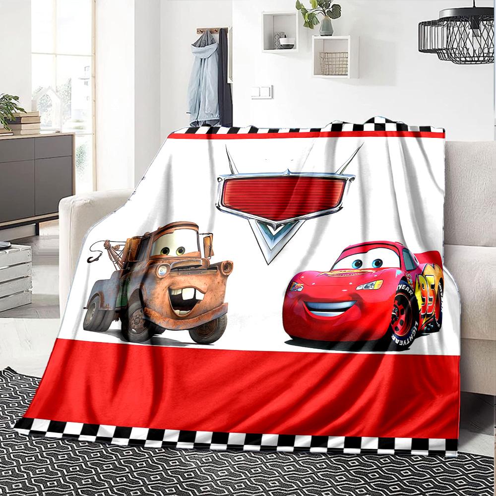 Cars Movie Characters Flannel Blanket Super Soft Warm Cozy Blanket For Sofa Bed Office Travel Allseason Home Decor Gift