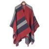 Women’s Color Block Cashmere Feel Shawl Wrap Open Front Casual Warm Poncho Cape Oversized Sweaters Soft Cardigan Versatile Shawls for Fall Winter