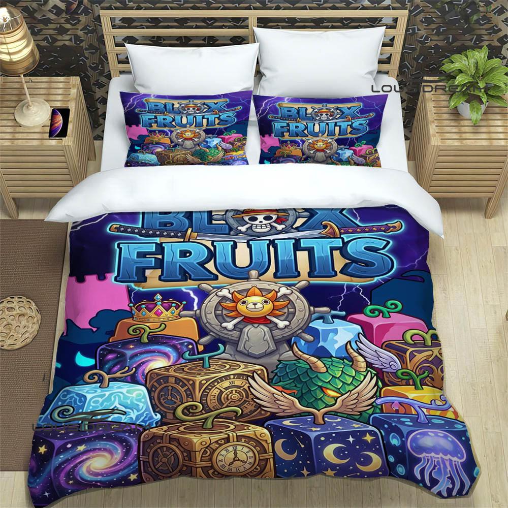 3D game B-blox fruits printed Bedding Sets exquisite bed supplies set duvet cover comforter set bedding set luxury birthday gift
