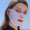 Solid Color Silk Scarf Outdoor Sunscreen Mask Ice Silk Face Scarf Sunscreen Veil Anti-uv Face Cover
