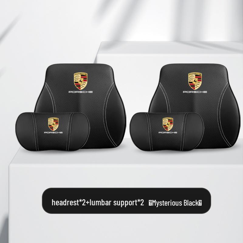 Аксессуары Порше: Подголовники, Поясничные опоры и Предметы интерьера для Cayenne, Macan, Panamera и 718.
