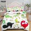 Cartoon Dinosaur Bedding Set White Soft Duvet Cover Animals Kids Boys Single Double Twin Queen King Size Duvet Cover Set