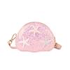 Childrens Cartoon Starfish Sequin Shoulder Bag With Zipper Pocket For Daily Use