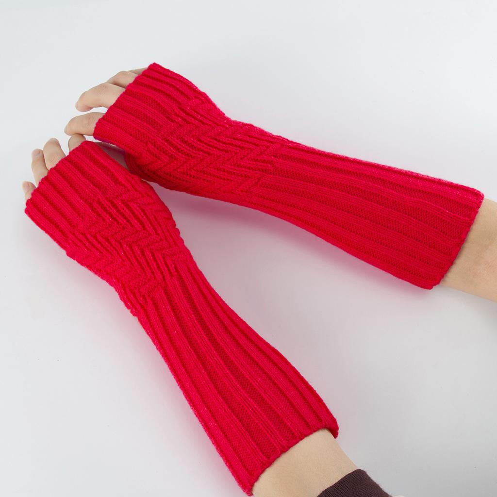 Диагональные полосатые митенки Осень и Зима Новые Мужские и Женские Жаккардовые Вязаные Шерстяные Теплые Рукава Флисовые Нарукавники