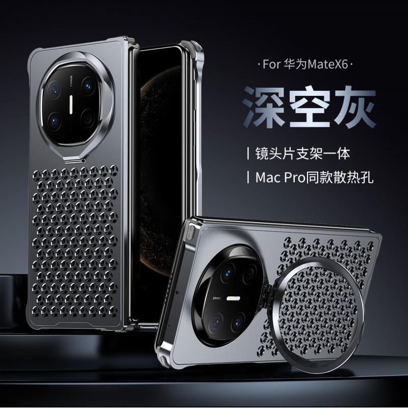 Aluminum Alloy Phone Case Mate X6 With Built-in Stand Drop Protection Heat Dissipation Slim Edgeless Design In