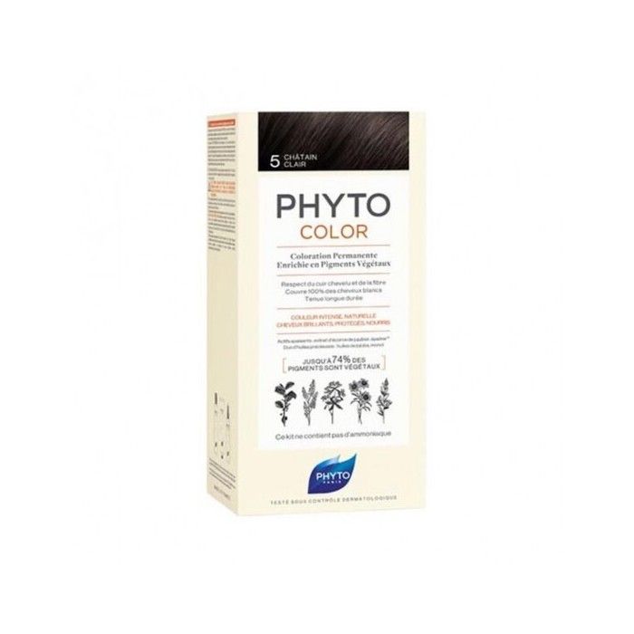 Phytocolor 5 светло-каштановый стойкая краска для волос