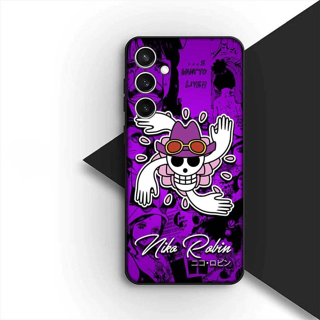Cover for Samsung Galaxy S24 S25 S23 FE Ultra Plus S7 Edge S25+ S23+ A56 5G Phone Case Nico Robin Roronoa Zoro One Luffy Pieces