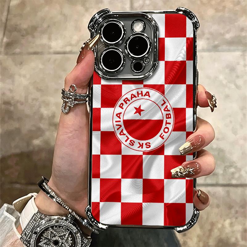Sk Slavia Praha Чехия Мягкий чехол для телефона для iPhone 15 16 17 Air 14 Pro Max 16E Plus 13 12 Mini Покрытие Защита от падений Fundas